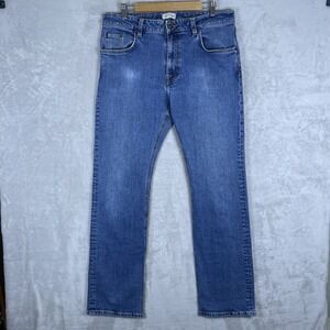 Tecovas Straight Jeans Mens 36x34 Medium Blue Made in Turkey Western Cowboy USA
